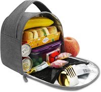 Sac isotherme personnalisé en polyester, grande capacité, imperméable, pliable, léger, pour pique-nique et déjeuner, avec poignée