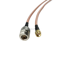 Kabel RFJumper Pasokan Pabrik, Jack N Female ke TS9 Lurus Berlapis Emas, Perakitan Kabel Pigtail RG316
