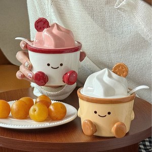 Ensemble de pots à épices en céramique de haute qualité avec un design amusant et mignon de dessin animé, pots à épices de cuisine complets en provenance de Chaozhou - Product Image 1