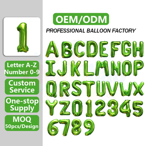 Balon Foil Angka & Huruf Hijau Buah 16 Inci, Balon Aluminium Huruf Digital Hijau Lime untuk Dekorasi Pesta Ulang Tahun - Product Image 1