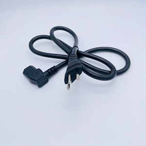 1m <span class=keywords><strong>Suisse</strong></span> 3-pin Plug to Right Angle Iec C13 Power Cord HO5VV-F 3x0.75mm2 - Product Image 5