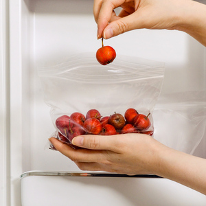 Nhà máy trực tiếp Nắp kéo bao bì thực phẩm nhựa <span class=keywords><strong>Ziplock</strong></span> Túi tái sử dụng rõ ràng cấp thực phẩm <span class=keywords><strong>LDPE</strong></span> dây kéo túi - Product Image 1