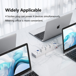 Maunfactury Nhiều Điện Ổ Cắm Điện Ổ Cắm 4way 2M 4 Chuyển Đổi Trắng Dây Điện Máy Tính Bảng Giá Rẻ Op Mở Rộng Ổ Cắm - Product Image 4
