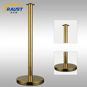 Tragst – support de panneau extérieur en acier inoxydable, tuyau noir, queue de poteau, barrière, poteau, stanchions, ensemble pour le contrôle de la foule, vente en gros