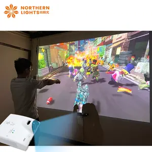 Northern Lights Mech Fighter proyeksi interaktif holografik anak-anak hiburan AR permainan induksi tubuh manusia