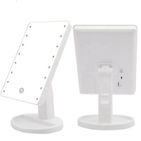 Miroir intelligent de maquillage à lumière LED, multifonctionnel, miroir tactile à lumière douce, avec éclairage, vente en gros,