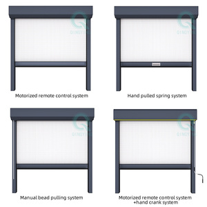 Qingying ngoài trời <span class=keywords><strong>Patio</strong></span> điện PVC con lăn bên ngoài rèm - Product Image 3