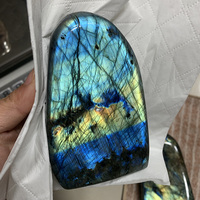 Labradorita Natural Pulida al por Mayor, Cristal Azul Brillante en Forma Libre para Decoración del Hogar, Cristal Curativo