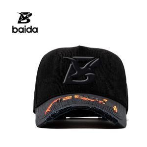 Gorras Fino Hats con Logotipo Bordado, Gorra de Béisbol Unisex de Algodón Desgastado de 5 Paneles, Estilo Europeo y Americano Premium - Product Image 1
