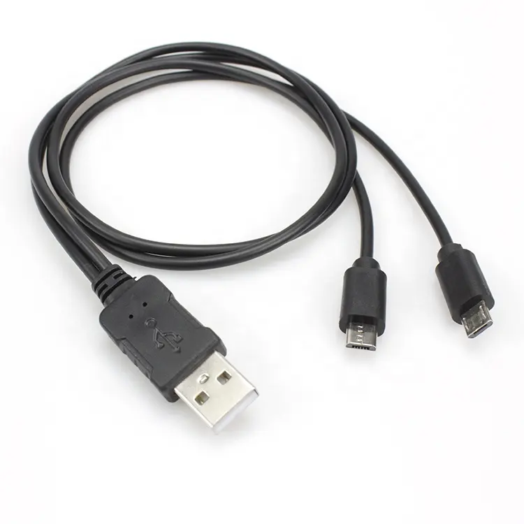 Kabel Adaptor Kabel Pengisi Daya USB Ke MicroY Splitter USB 1To 2 Kustom