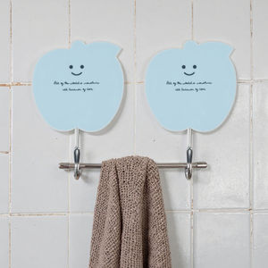 MONR Ensemble de patères multifonctions en métal Outil de suspension auto-adhésif en forme de pomme avec boîte emballée - Product Image 3