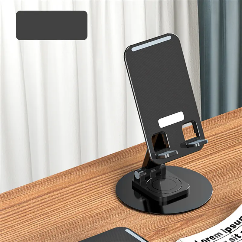 El más nuevo soporte de tableta de teléfono celular de aluminio de escritorio plegable antivibración 360 soporte giratorio para teléfono móvil para iPhone para iPad