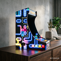 Console de jeu rétro nostalgique en bois et plastique pour la maison, borne d'arcade commerciale à monnayeur tout-en-un avec écran LCD