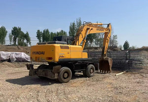 Excavadora de ruedas Hyundai fabricada en Corea del Sur, excavadora Hyundai 210w-7 210, excavadora de ruedas Hyundai 210 usada 210-7 en Shanghai, China - Product Image 2