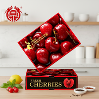 Caja de Regalo de Lujo para Frutas, con Laminado Mate Impermeable, Diseño Cereza, con Bolsa de Transporte, Personalizable, de Alta Gama, para Regalos