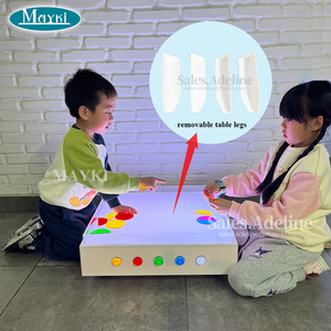 Table sensorielle LED à changement de <span class=keywords><strong>couleur</strong></span>, table d'apprentissage LED multifonction pour la thérapie d'intégration sensorielle et le soutien de l'autisme - Product Image 6