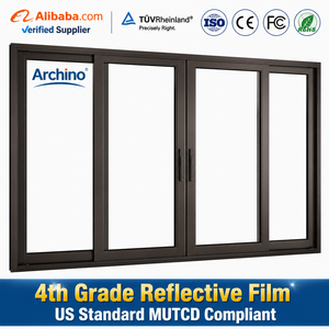 Porte coulissante en <span class=keywords><strong>aluminium</strong></span> robuste résistante aux ouragans avec certification AAMA pour projets de villas de luxe en bord de mer - Product Image 1