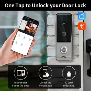 Interphone vidéo à déverrouillage rapide par carte de sécurité commerciale pour immeubles d'appartements - Product Image 3