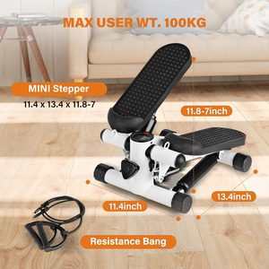 Mini stepper multifonctionnel pour la maison, <span class=keywords><strong>machine</strong></span> de fitness aérobique avec corde élastique, construction en acier et ABS - Product Image 5