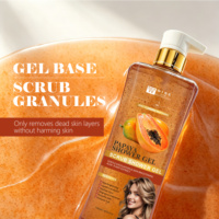 Gel douche exfoliant à la papaye 1000ml, enrichi en enzymes naturelles, élimine en douceur les peaux mortes et éclaircit les aisselles, pour usage domestique
