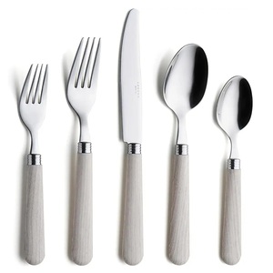 Ensemble de couverts jetables de luxe en acier inoxydable 18/10 à motif martelé lourd pour cadeaux comprenant une cuillère et un couteau - Product Image 4