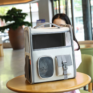 Sac à dos de transport pour animaux de compagnie, sac à dos frontal pour <span class=keywords><strong>chiens</strong></span> et chats de petite taille, vente en gros - Product Image 4