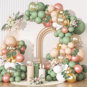 Kit Fai-da-Te per Decorazioni con Palloncini in Lattice, Ghirlande di Palloncini Bianchi, Oro e Avocado per Feste - Product Image 6