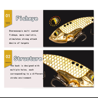 MISTER LURE Metall-VIB-Vibrationsköder, 5er-Set, 7g-14g, 3,9cm-5,4cm, Hartmetall-Klingenköder, VIB-Metallköder