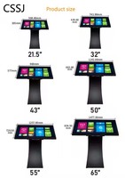Android 43/50/55/65 pulgadas pantalla táctil interactiva quiosco autoservicio Pantalla de pie con animación y gráficos