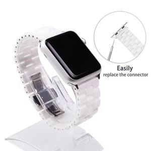 Bracelet de remplacement en céramique lisse pour <span class=keywords><strong>Apple</strong></span> <span class=keywords><strong>Watch</strong></span> Band Series 9 8 7 6 SE <span class=keywords><strong>5</strong></span> 4 3 Dragonne pour iWatch49mm38mm45mm - Product Image 2