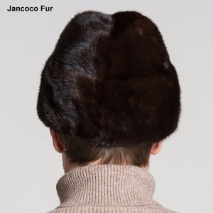 Chapeaux en <span class=keywords><strong>fourrure</strong></span> de vison véritable pour hommes, de haute qualité, chauds pour le printemps et l'hiver, chapeaux tendance pour hommes - Product Image 4
