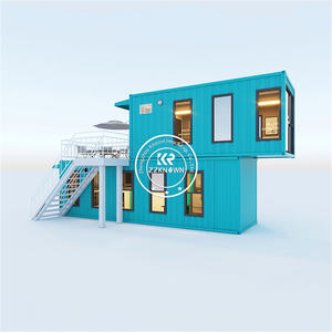 ร้านอาหารเคลื่อนที่แบบตู้คอนเทนเนอร์เหล็กสไตล์อินดัสเทรียล ขยายได้ พร้อมครัว ที่นั่ง และพื้นที่ระบายอากาศ - Product Image 1