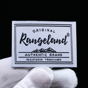 Tùy Chỉnh T-Shirt Cổ Nhãn Thẻ Vải Nhãn Cho Hàng May Mặc Phong Cách Mới Quần Áo Rửa Logo/Quần Áo Thương Hiệu Logo Dệt Nhãn - Product Image 2