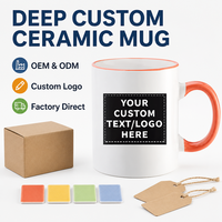 Mug en céramique personnalisé avec impression de décalcomanie sous glaçure et service d'emballage pour cadeaux promotionnels d'entreprise