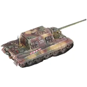 Destroyer mainan kolase model tank bertema militer Tank-Road pemburu harimau Jerman Destroyer 1/144