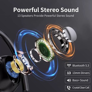 OTHC 059 Wireless For V5.3 <strong>Headphone</strong> Digital Display IPX-7 Waterproof Ear-Hanging Touch Control Stereo Sports Active Noise Gift - Product Image 3