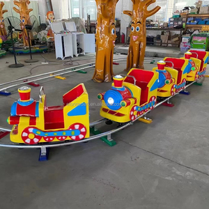 Baby train kids ride on railway train, giro in <span class=keywords><strong>treno</strong></span> elettrico per bambini, giostre nel parco divertimenti - Product Image 1