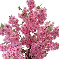 Arbre artificiel en fleurs de cerisier rose de 180 cm, en plastique, de luxe, écologique et durable, pour décoration intérieure, faux arbre de fleurs de Sakura en pot