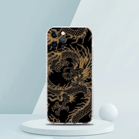Pour iPhone 15 16 14 13 12 Mini 11 17 Pro Max XS XR SE 7 8 Plus TPU Silicone Couverture Transparente Couleur Illusoire Dragon Chinois Téléphone étui