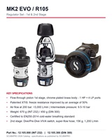 Ensemble d'équipement de plongée SCUBAPRO Durable Model T ONE, étanche, en acier inoxydable, avec régulateurs, manomètre, masque à bandeau noir et combinaison de plongée