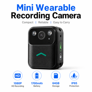 Caméra corporelle portable 2K 64 Go avec vision nocturne et écran tactile pour la sécurité, la livraison et les travaux – Enregistreur vidéo espion - Product Image 1