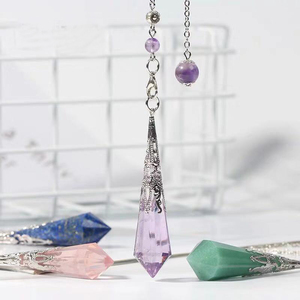 Naturel Blanc clair Quartz Cristal À Facettes Pendentif Esprit Pendule Pendentif En Gros Cristal Propre - Product Image 4