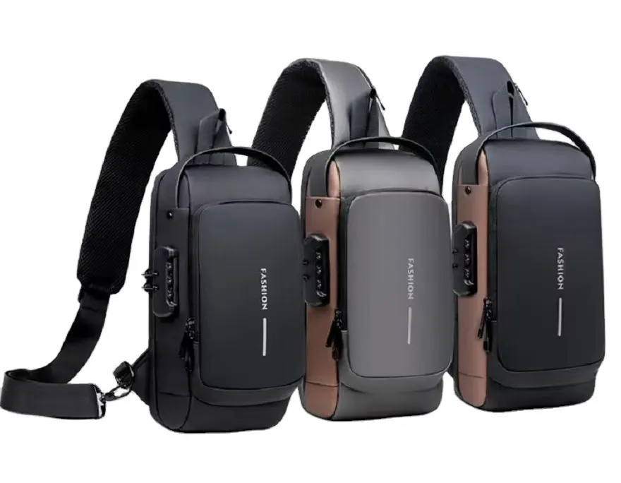 Оптовая продажа, дешевая Водонепроницаемая нагрудная сумка с защитой от кражи, сумки-слинг через плечо с Usb-зарядкой для мужчин