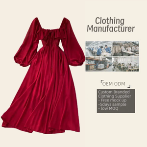 Abito da <span class=keywords><strong>Donna</strong></span> con Spalline, Motivo a Farfalle e Fiori, Vita Stretta, Maniche Lunghe, <span class=keywords><strong>Vestito</strong></span> Casual per Vacanze - Product Image 1