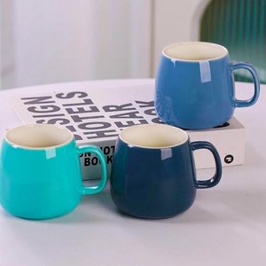 Tasse à café en céramique émaillée personnalisée Tazas avec poignée, tasses pour cappuccino, expresso, latte, cacao, lait, thé - Product Image 2