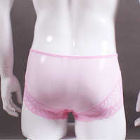 Caleçons sexy en dentelle pour hommes, ultra-fins, respirants, en maille, sans couture, transparents, avec poche, style bikini, taille basse, vente chaude