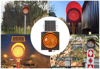 Baliza Ámbar de Alta Calidad con Energía Solar, Luz Intermitente Amarilla LED, Señal de Seguridad Vial, Luz de Advertencia de Tráfico