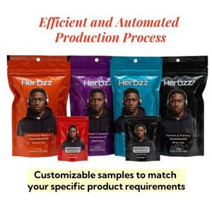 Sac de poudre de protéines personnalisé avec fermeture éclair, pochette en aluminium pour supplément de récupération musculaire, livraison rapide - Product Image 3