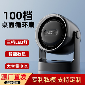 Mini Desktop Fan With Light Rechargeable Usb Powered Quiet Operation For Personal Use - Product Image 2