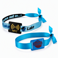 Bracelet RFID personnalisé en cordon, bracelet RFID en PVC, bracelet en tissu avec puce RFID pour concerts, festivals de musique, accès aux événements
